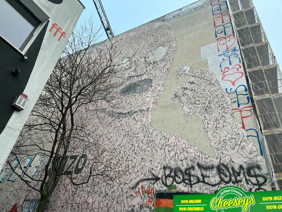 street art Berlin graffitti urbánus művészet