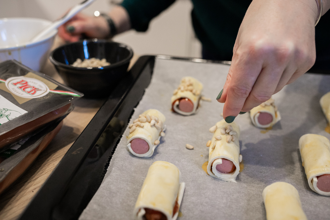 recept virsli roló pigs blanket