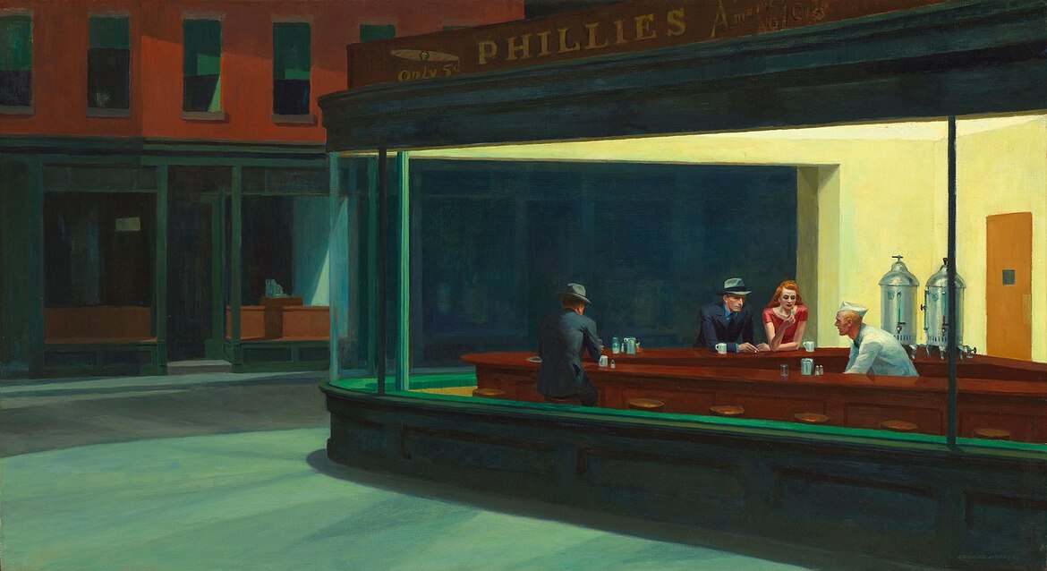 Edward Hopper Jo Hopper amerikai festészet Éjjeli baglyok